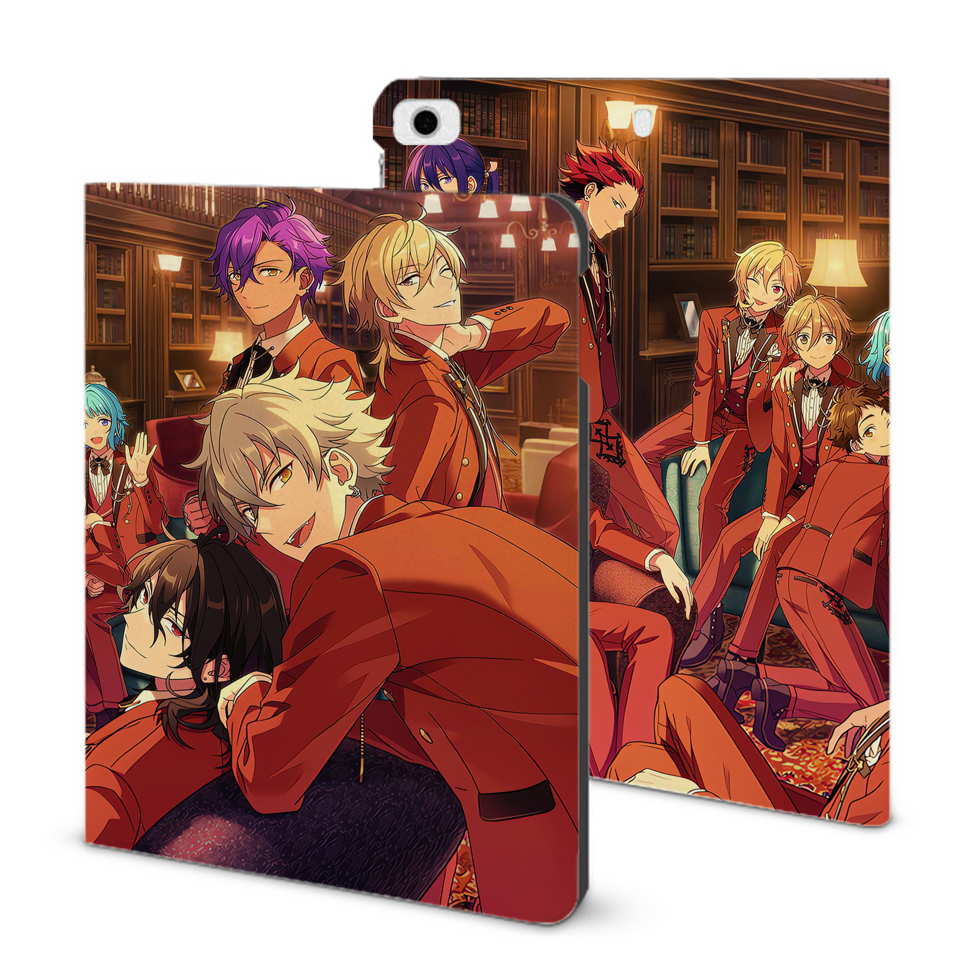 （画像用） あんさんぶるスターズ! Ensemble Stars IPad ケース ブック型 PUレザー TPU 耐衝撃 軽量 薄型 ペン収納なし 全面保護 IPad 各モデル対応